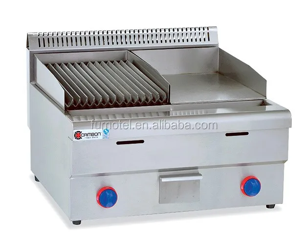 Tabletop Cooking Range Stainless Steel Griddle Gas Lava Rock Grill - China  Griddle, Kitchen Equipment