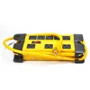 6 Outlet Surge Protector Power Strip with USB Charging Ports / 300 Joules with 8 Foot Power Cord in Yellow