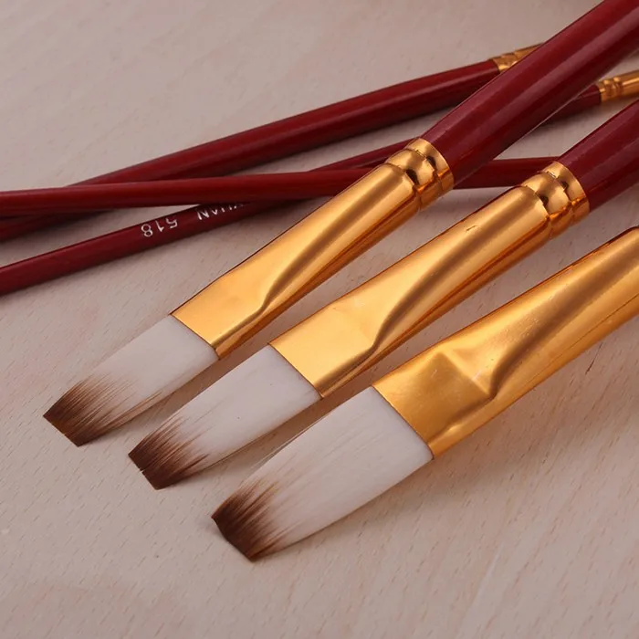 In Stock High Grade Brass Ferrule Paint Brush Oil Painting Brushes