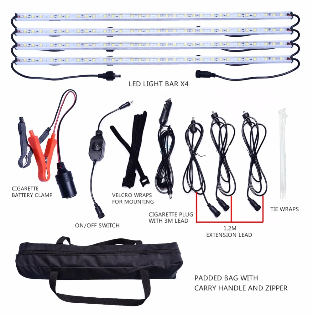 Special Product Switched Led Camping Light 4 Bar Light Kit For Outdoor