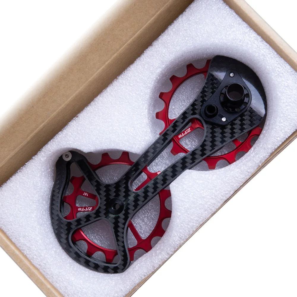 Ztto Road Bike Carbon Fibre Derailleur Cage With 16t Ceramic Jockey Wheel 16t Oversize Lower