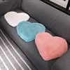 Factory direct supply high quality customized shaggy decoration colorful heart shape artificial rabbit fur carpet rugs