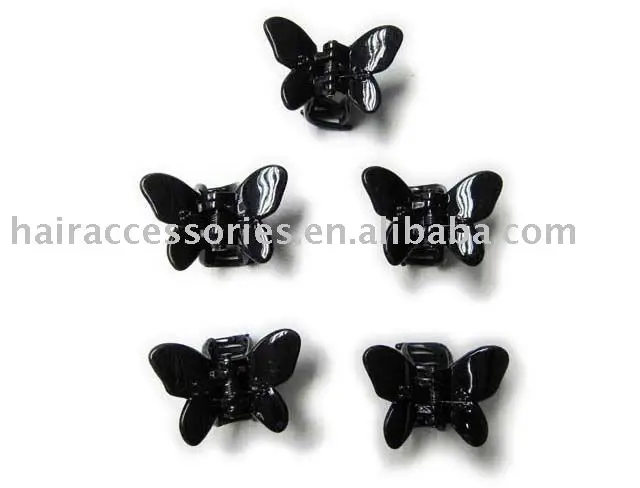 3 Hair Claw Clips Butterfly Mini Claws Clamps Clip Plastic Grip Tort Small Snap