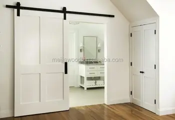 American Style Modern Designs White Interior Sliding Wooden Door American Style Modern Designs White Interior Sliding Wooden Door With Heavy Duty Barn Flat