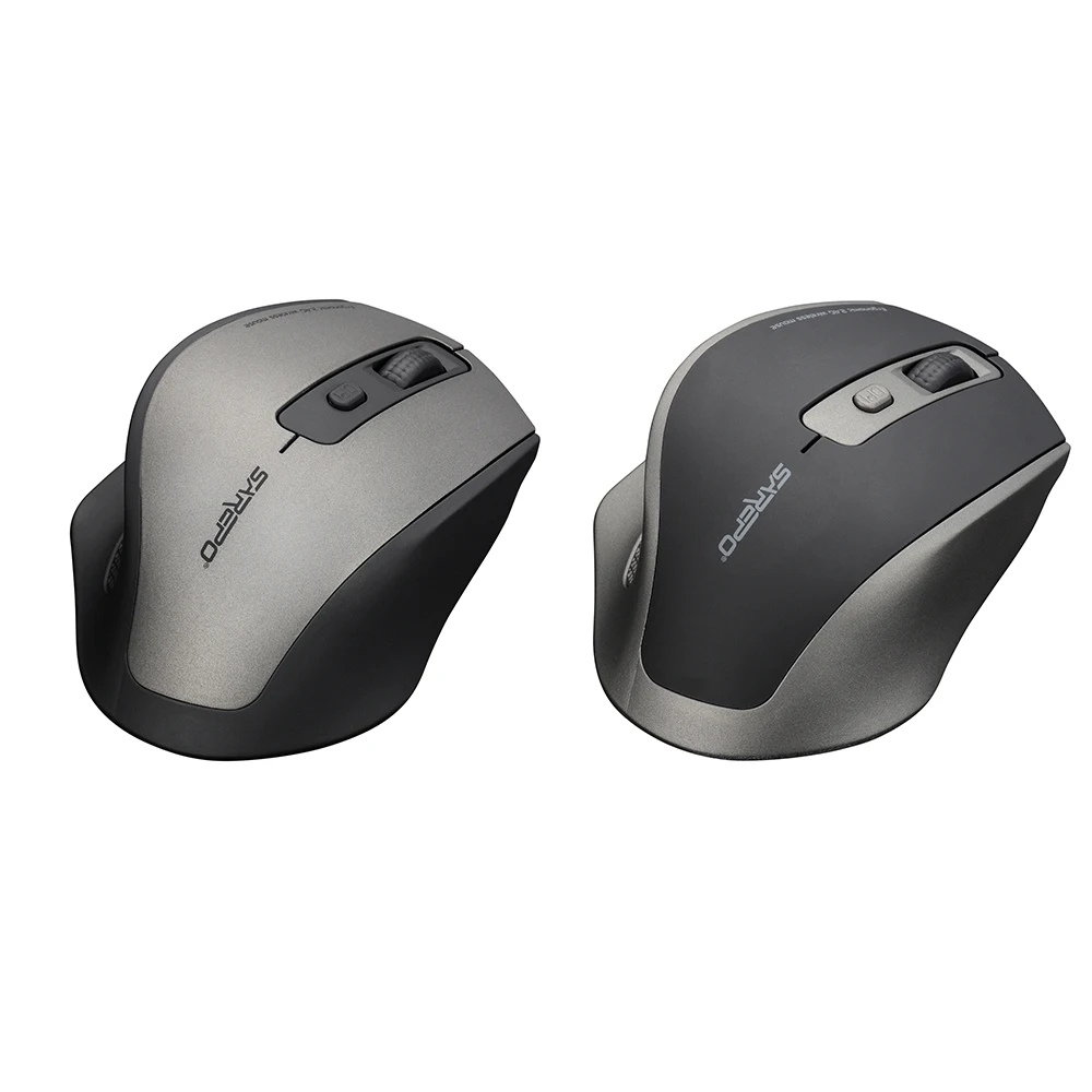 4ghz nano receiver wireless mouse ergonomic mouse black grey