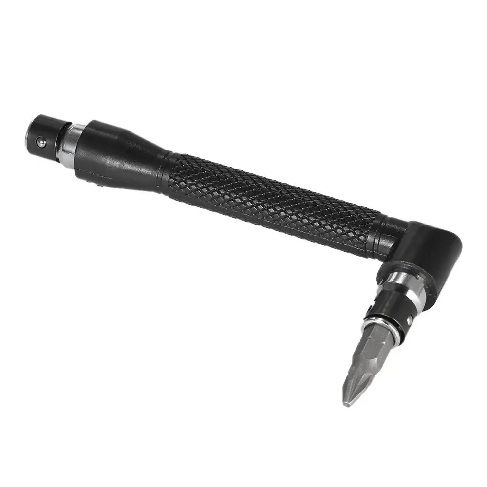 L-shaped Angle Head Socket Wrench 1/4 Inch Screwdriver Bits Holder Double-head Screwdriver