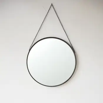 Decorative Round Set Of 2 Black Wrought Iron Mirror Frames Wall
