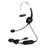 Best Quality USB Interface Noise Reduction Single Earpiece Computer Universal Listening Call Center Operator Headset