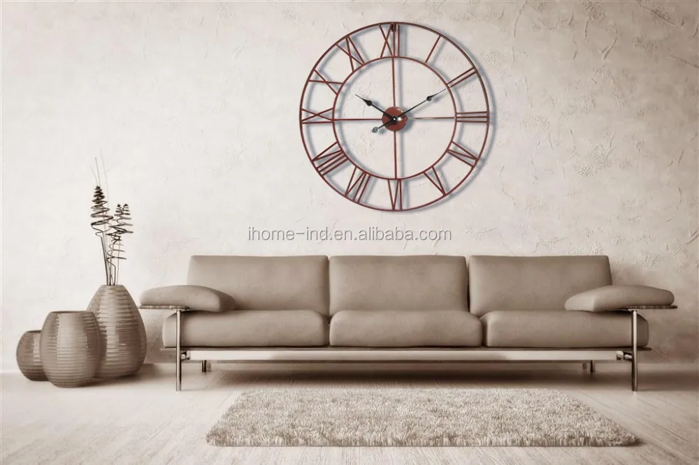 Size Roman Numerals Mental Outdoor Waterproof Wall Clock For Size Roman Numerals Mental Outdoor Waterproof Wall Clock For Home Decor