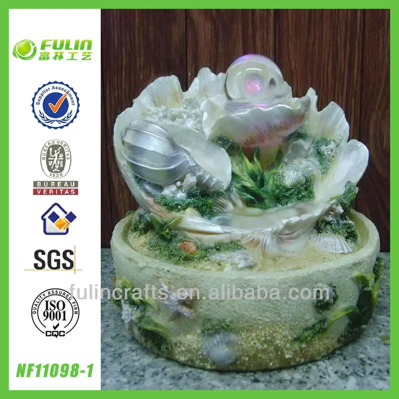 Indoor Fountain Resin Seashell Water Feature Buy Seashell Water