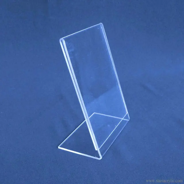 4x6 Slant Back Acrylic Desk Frame,Acrylic Desktop Frames,Slanted Clear