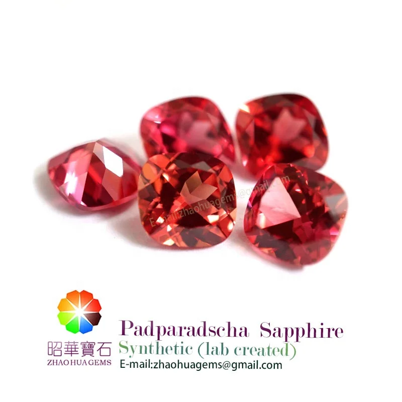 lab created padparadscha sapphire