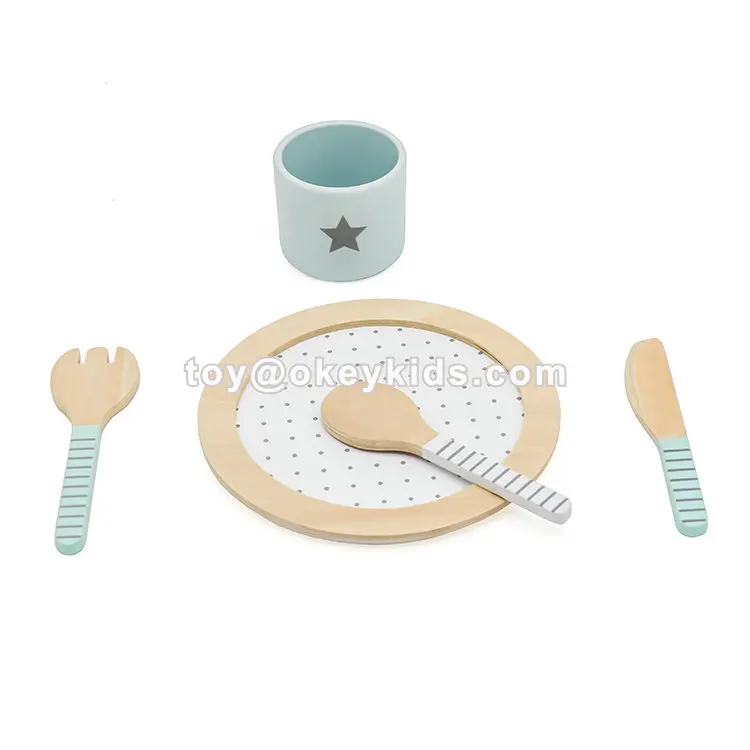 2019 Customize pretend play wooden toy coffee cup for kids W10B319