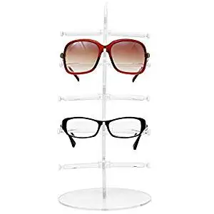 Black Foxnovo Durable Desktop Display Stand Holder Display Rack for 6 Pairs Eyeglasses Sunglasses