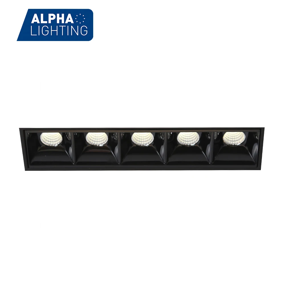 Alpha Lighting Hot design 5 head trimless linear Led Downlight 2w Led Cob Downlight
