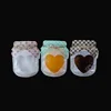 Custom Printed Stand Up Small Zippered Bag 150ml Ziplock Bottled Shaped Pouch Zip Lock Standup Bags With Zipper And Window