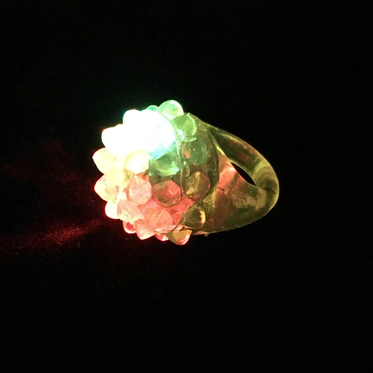 Jelly Diamond Soft Silicone Finger Ring Wedding Led Flashing Rings