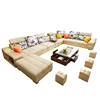 Customizable and Reconfigurable Hot Sale L Shaped Genuine Leather / PU Sofa Sectional Corner Sofa Living Room Set 7 Seater Couch