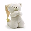 plush stuffed praying bear,white plush bear pendant,praying plush bear