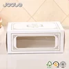 Long cake bread packaging boxes clear window display boxes shipping in flat hot gold logo print