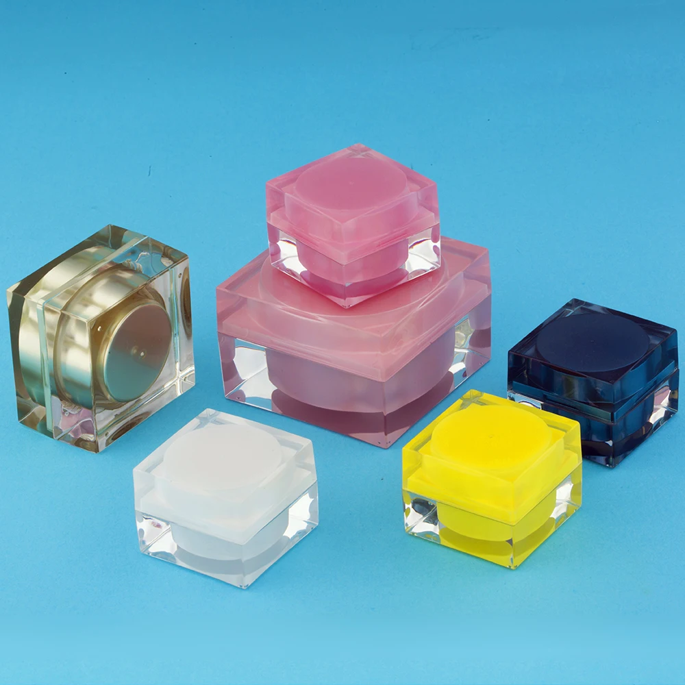 square cosmetic jar