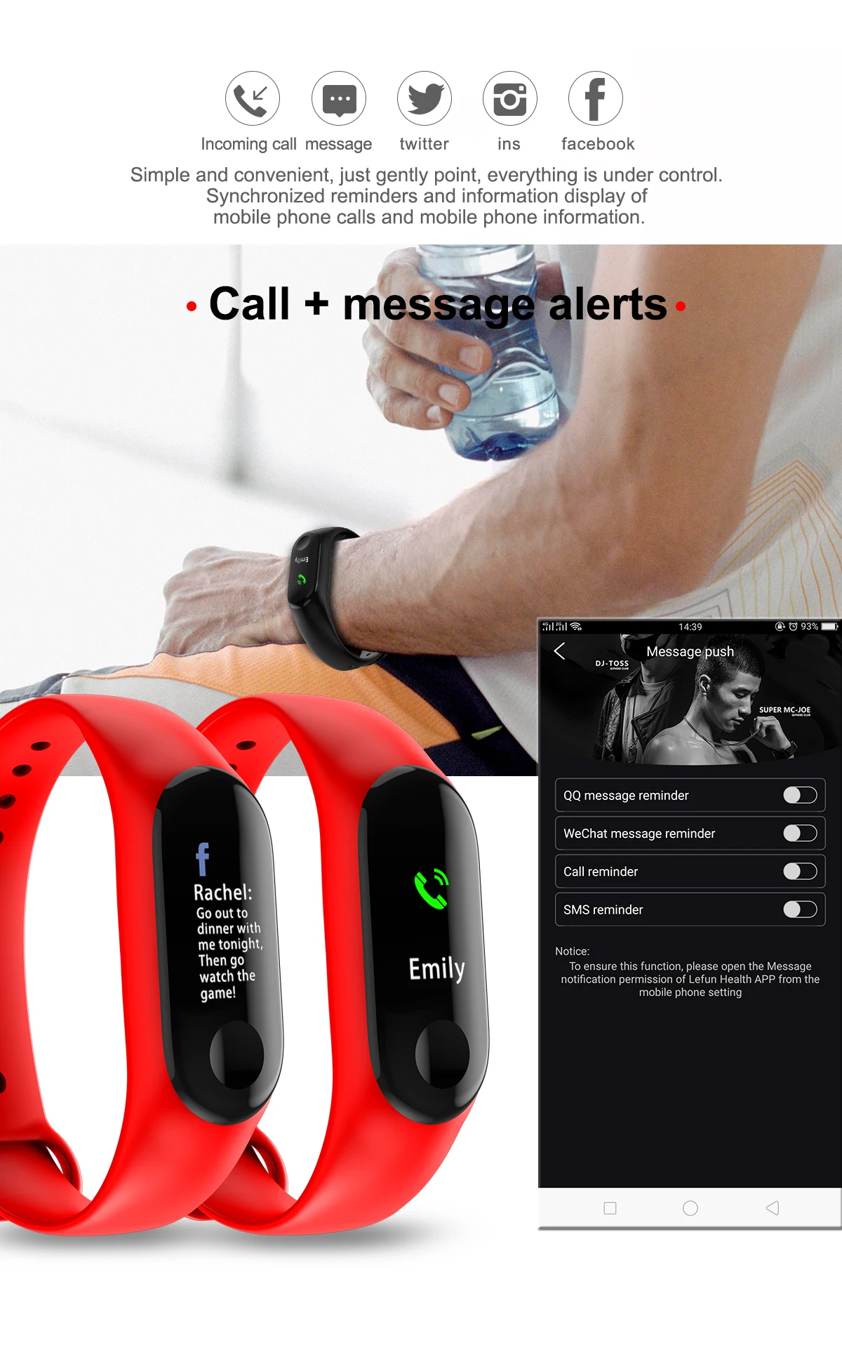 M3 plus outlet smart band app