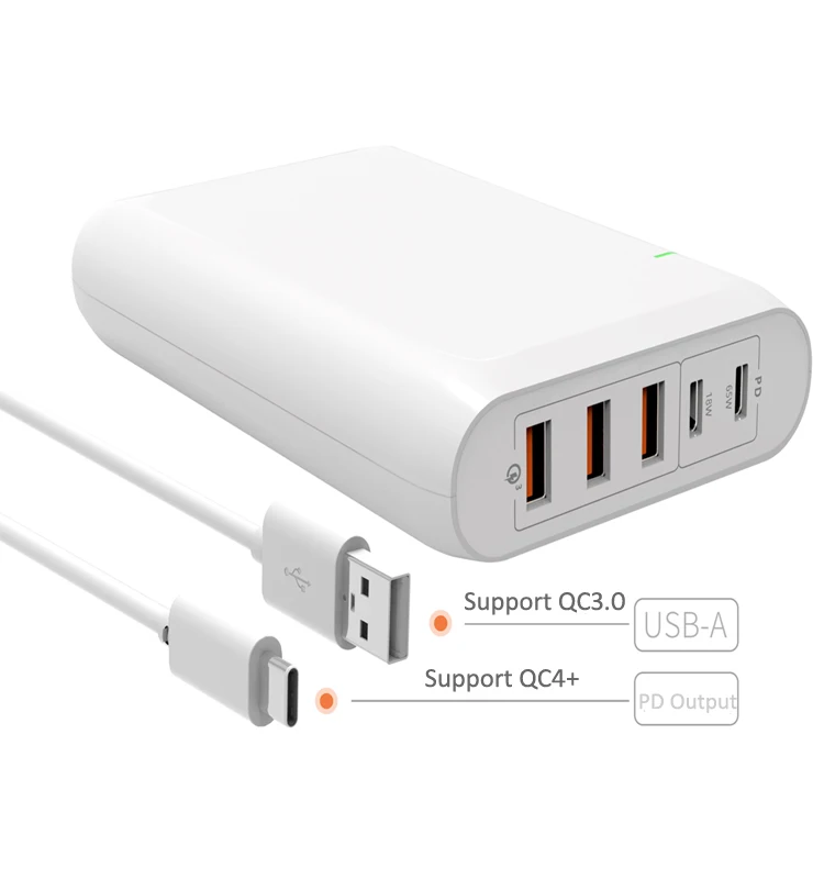 Best Selling 100w 110w 120w PD 3.0 QC3.0 Desktop Portable Fast Charging Adapter Multiport Laptop Charger 100w Usb-c Adapter