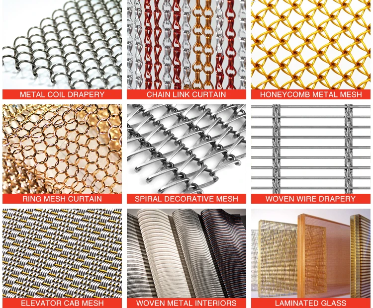 Export Architectural Decorative Woven Wire Mesh