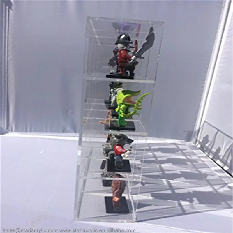 acrylic minifigure display case