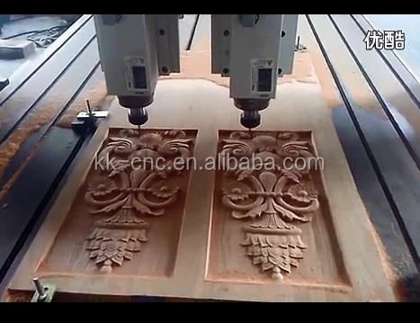 jinan quick cnc company wood cnc machine with two spindles