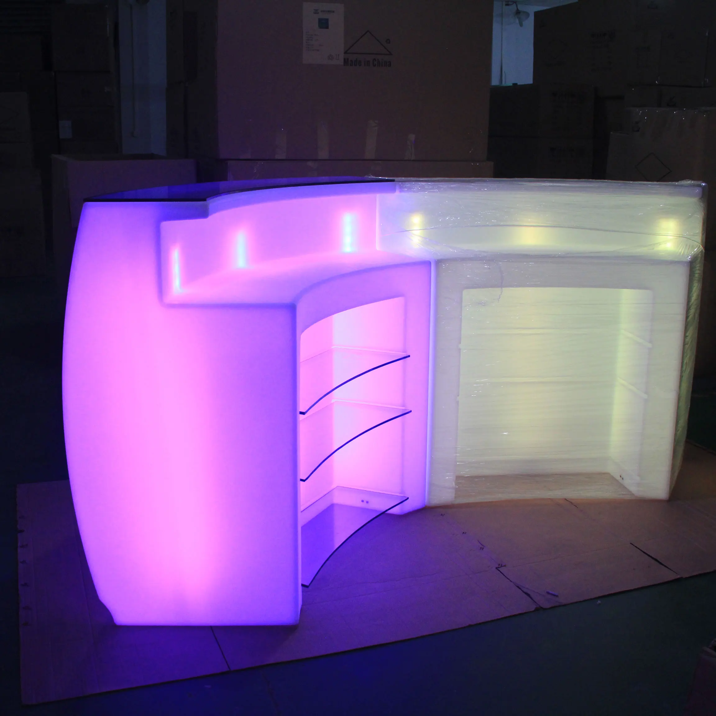 LED light modern illuminated bar counter designs for homes 