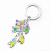 colorful animal shape metal keychain for promotional gift