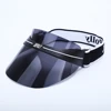 Hot selling Plastic black pvc sport Sun Visor cap for cycling uv transparent hat