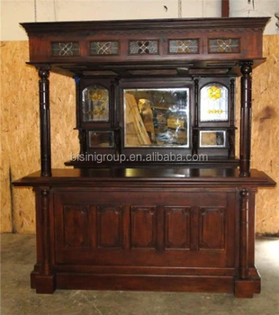 Exquisite Stained Gl Wine Cabinet Wooden Home Bar Counter For Stained Gl Wine Cabinet Wooden