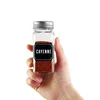 spice seasoning food glass packaging 120ml empty square salt jar 4oz herbs shaker with silver screw cap kitchen funnel pour sift