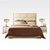 modern latest wood frame luxury double upholstery bed designs king size leather bed room furniture bedroom set