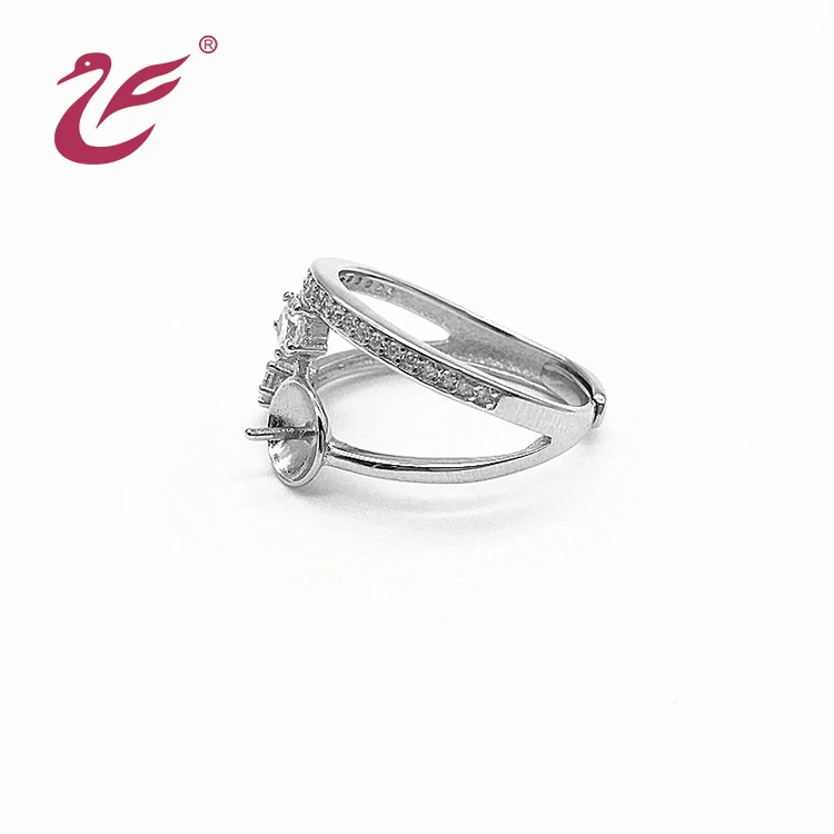 Wholesale custom ring mountings charming silver ring designs for wedding ring