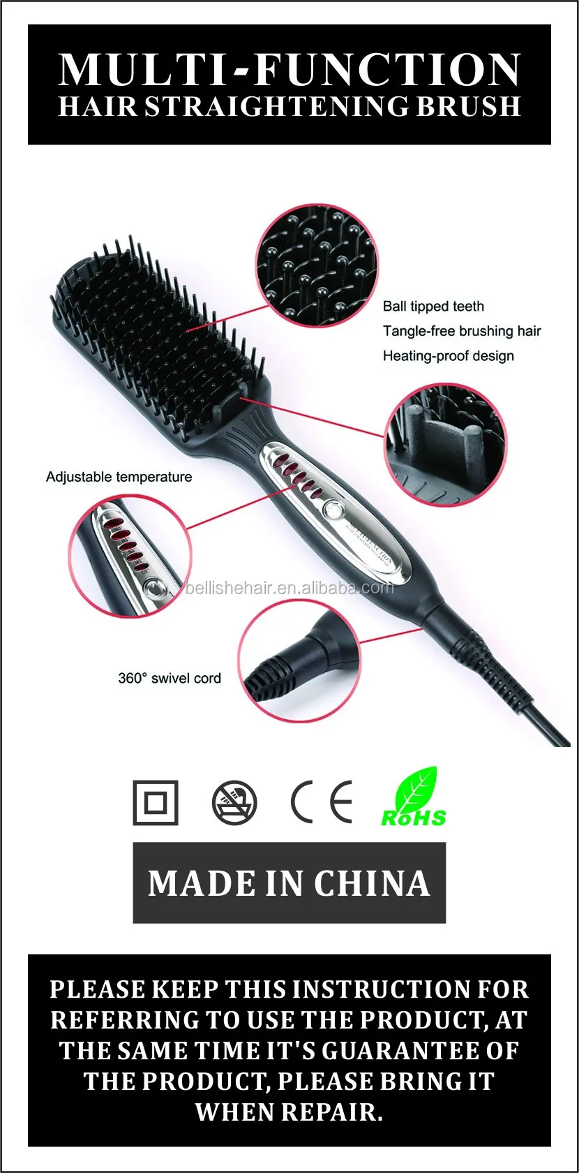 Professional Hair Salon Equipment Lcd Electric Hair Straightening