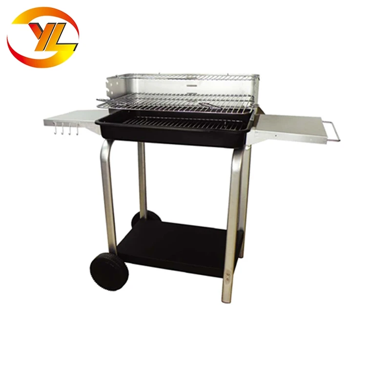 Wholesale Large Square Trolley Barbecue Charcoal Grill Bbq Buy Barbecue Charcoal Grill Bbq