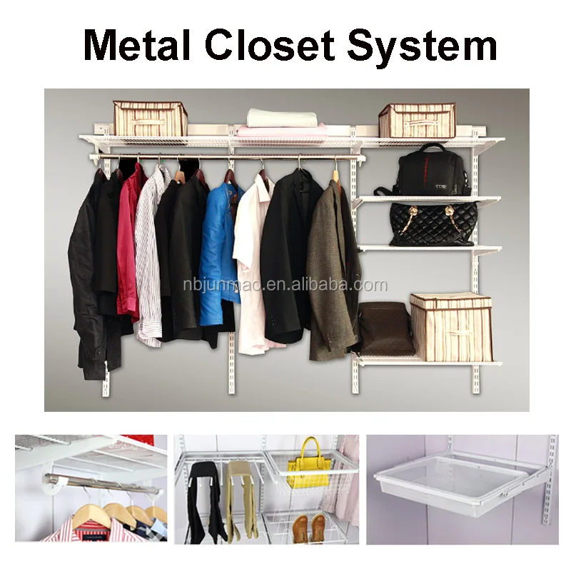 Bedroom Storage Diy Easy To Assemble Metal Closet Shelving System Buy