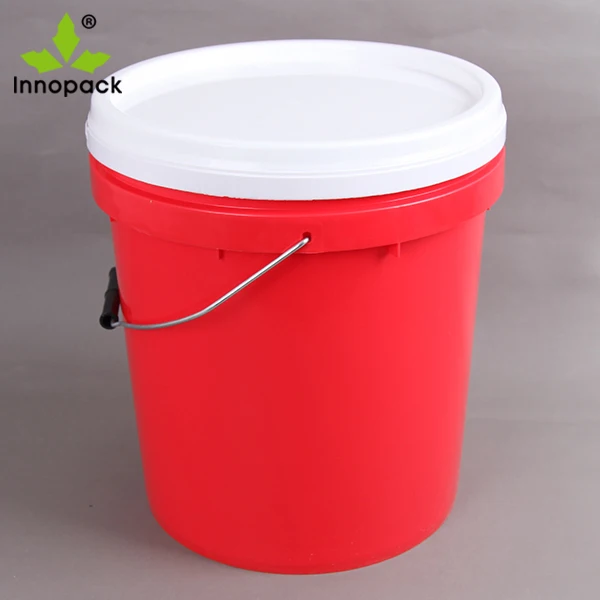 20l Printed Clear Plastic Paint Bucket With Lid And Handle Buy Clear