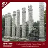High stone carving zodiac animals decorative square columns