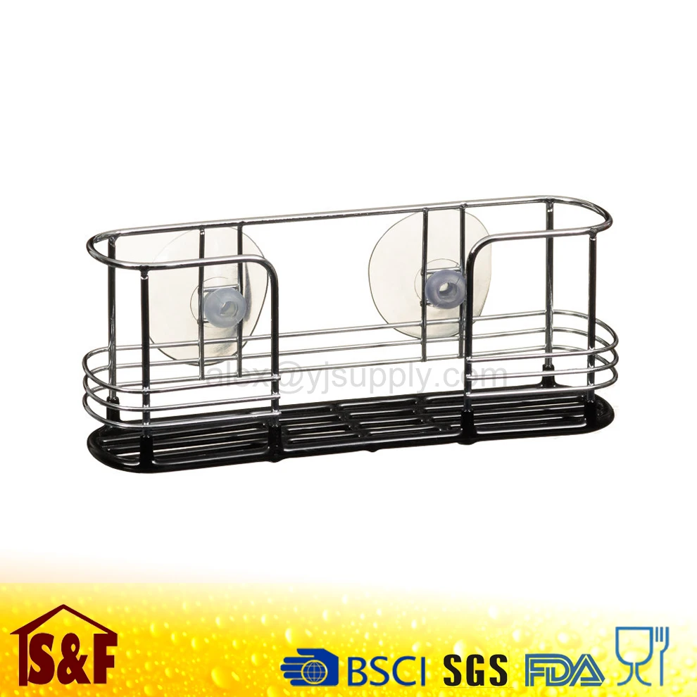 PE-coated Kitchen Sink Caddy  With Suction Cup Sponge Holder