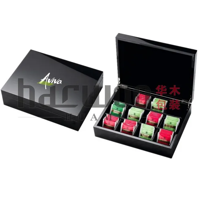 
High-end wooden tea gift packaging for tea box supplier 