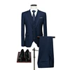 3 piece Slim Fit Royal Blue Men's Suit Set Wedding Groom Tuxedos Suit Dress Men Formal Business Suit with Pants Dinner Jacket