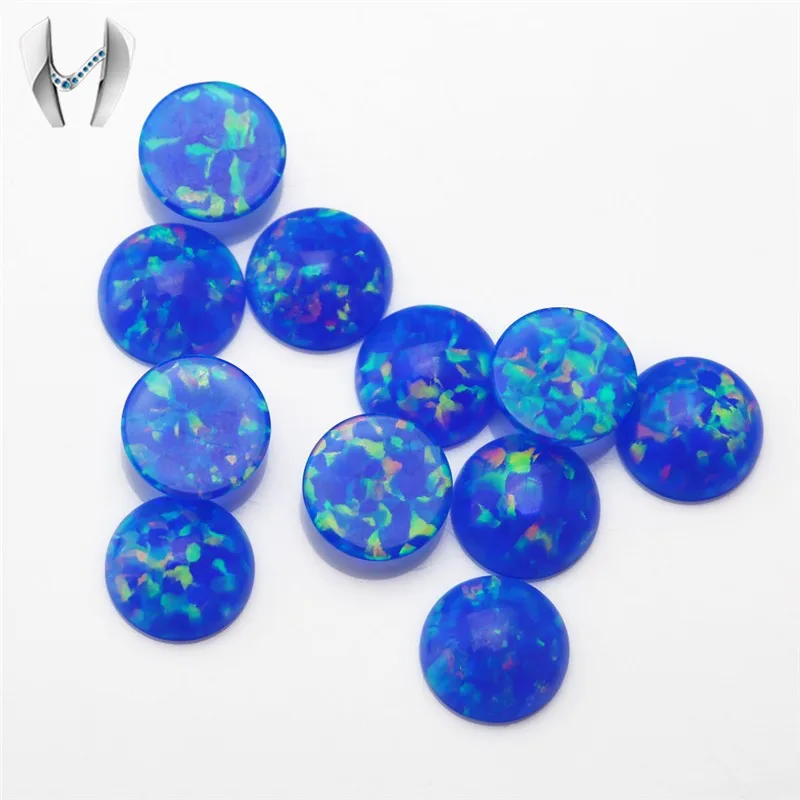 圆形蓝色墨西哥蛋白石首饰