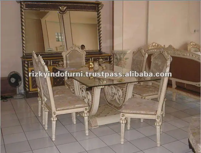 Alta calidad thalia hogar moderno comedor de madera conjunto sets ...