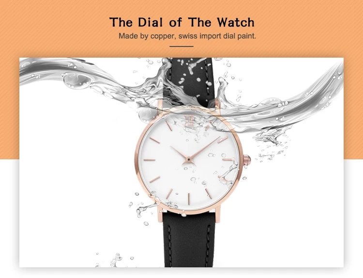 Custom Logo Leather Strap Stainless Steel Watches Women Wrist Luxury Watch