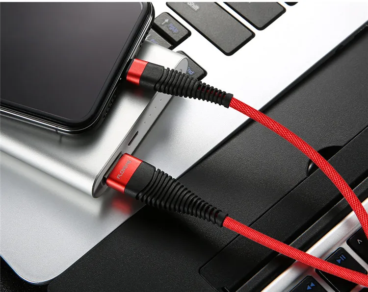 1M Usb Cable FLOVEME 5V/2A Charger 480Mbps Data Transfer High Tensile Braided Mobile Phone Cable - ANKUX.COM