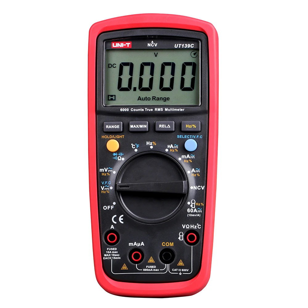 Unit Ut139c True Rms Digital Multimeter Auto Range Tester 6000 Counts